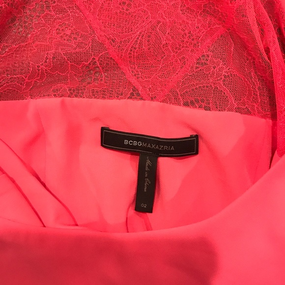 Women’s Dress size 2 BCBG dress Pink with lace - Picture 7 of 7